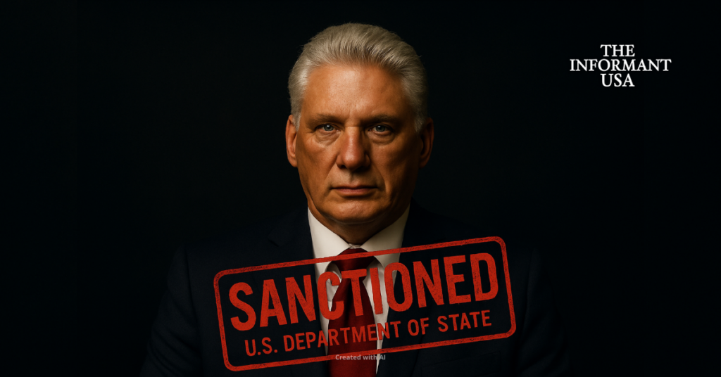 Cuban president, defense, and interior ministers barred from entering U.S. over 2021 crackdown.